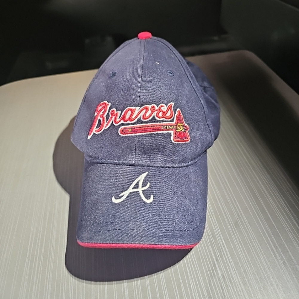Atlanta Braves MLB Baseball Hat Genuine Merchandise Hook&Loop Adjustable PreOwn